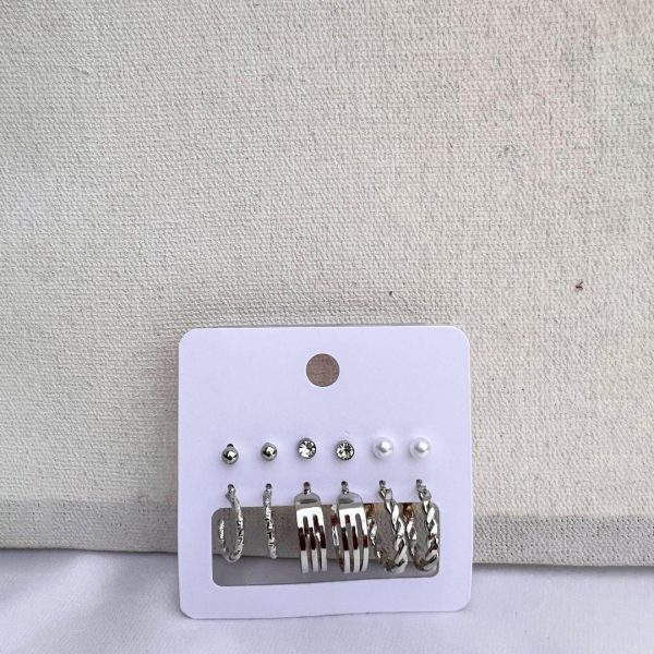 Essential 6-Pair Silver Earring Stack Set