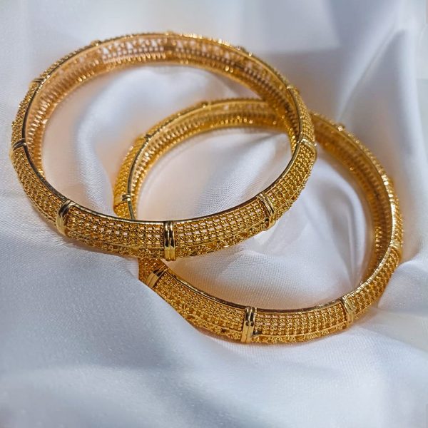 Jaali Filigree Gold-Toned Bangle Set