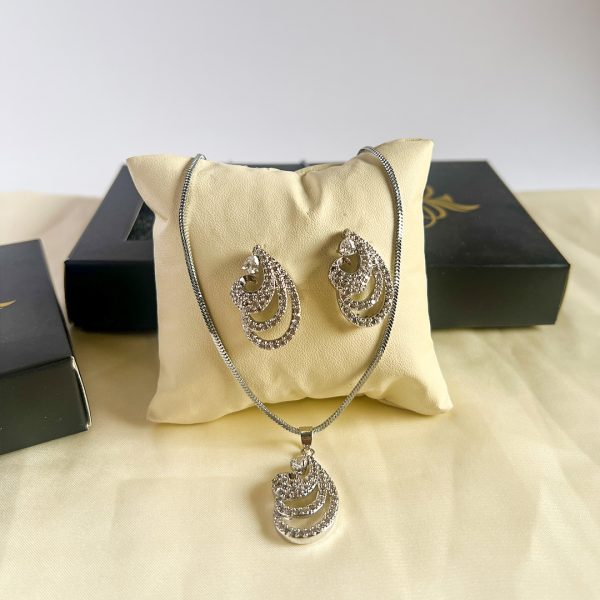 Silver Cascade Drip Jewelry Set