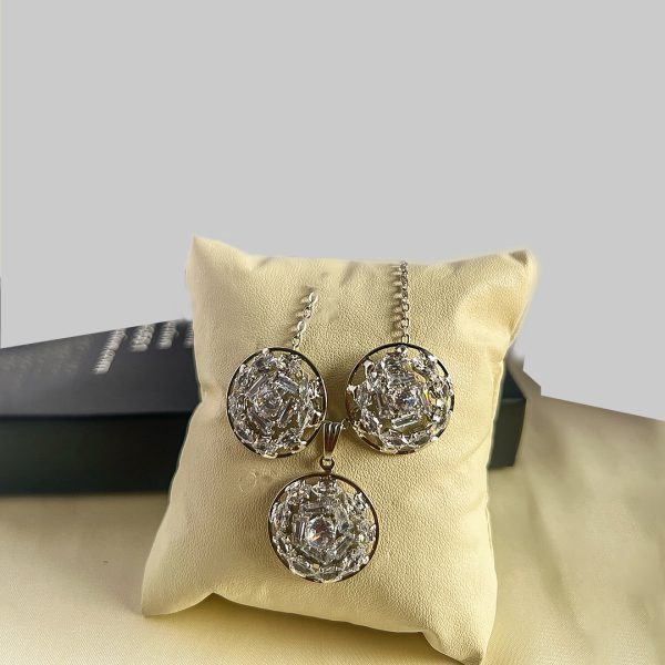 Crystal Mosaic Halo Jewelry Set